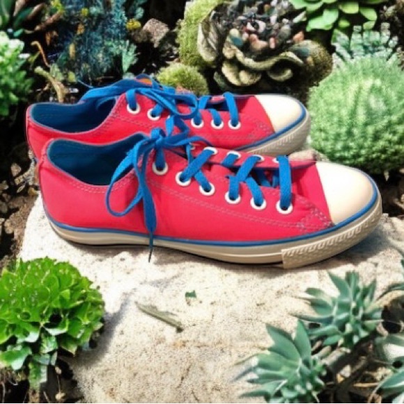 Converse All Star Double Tongue Neon Pink size 7 women’s/5 Men’s - Picture 2 of 6